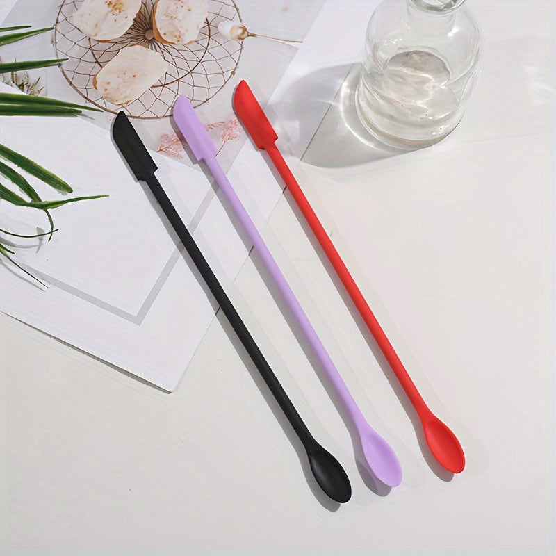 Mini Silicone Spatula for Resin Mixing Reusable Tiny Thin Jar Scraper
