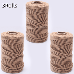 3 Rolls 99ft Jute Rope Jute Twine String Hemp Cord for DIY Craft Artworks