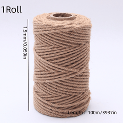 3 Rolls 99ft Jute Rope Jute Twine String Hemp Cord for DIY Craft Artworks
