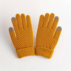 Winter Touch Screen Gloves For Men Women Warm Knitted Full Finger Gloves