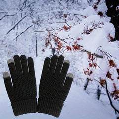 Winter Touch Screen Gloves For Men Women Warm Knitted Full Finger Gloves