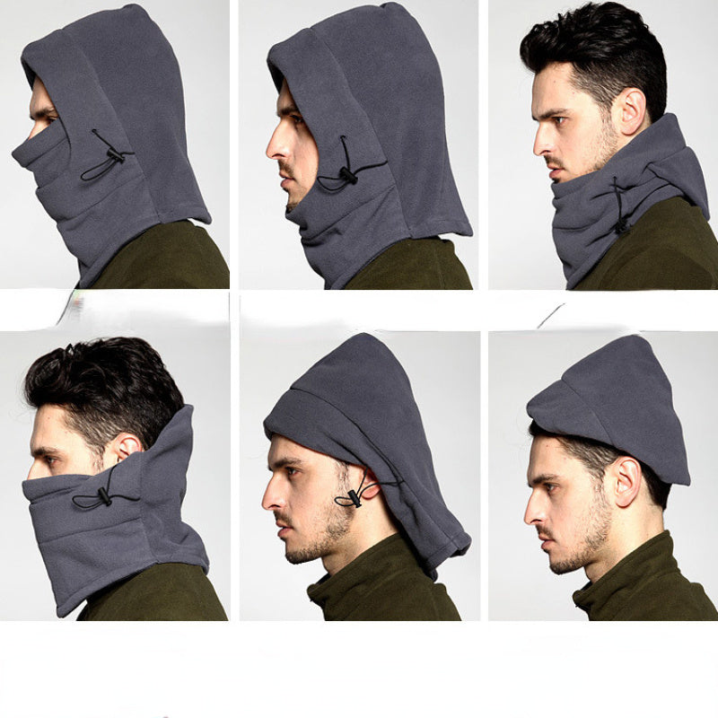 Double Layer Waterproof Cycling Windproof Fleece Ear Protection Hat