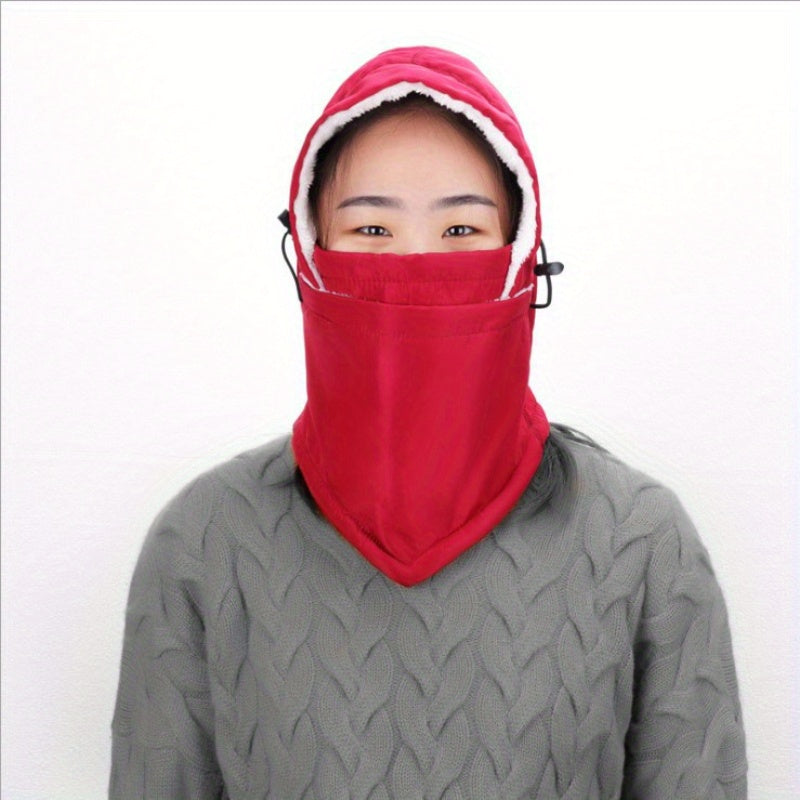 Double Layer Waterproof Cycling Windproof Fleece Ear Protection Hat