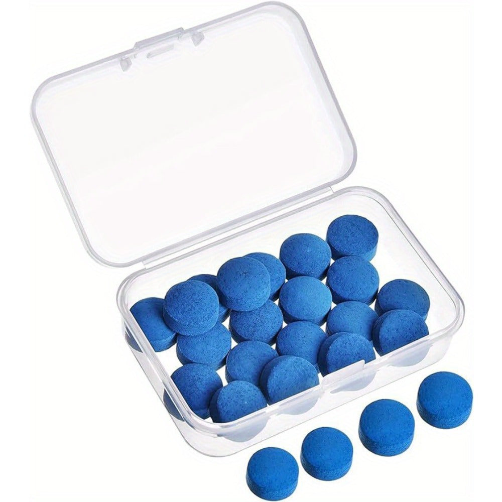 25 Billiard Cue Tips Transparent Storage Box Billiard Cue Tip Replacement