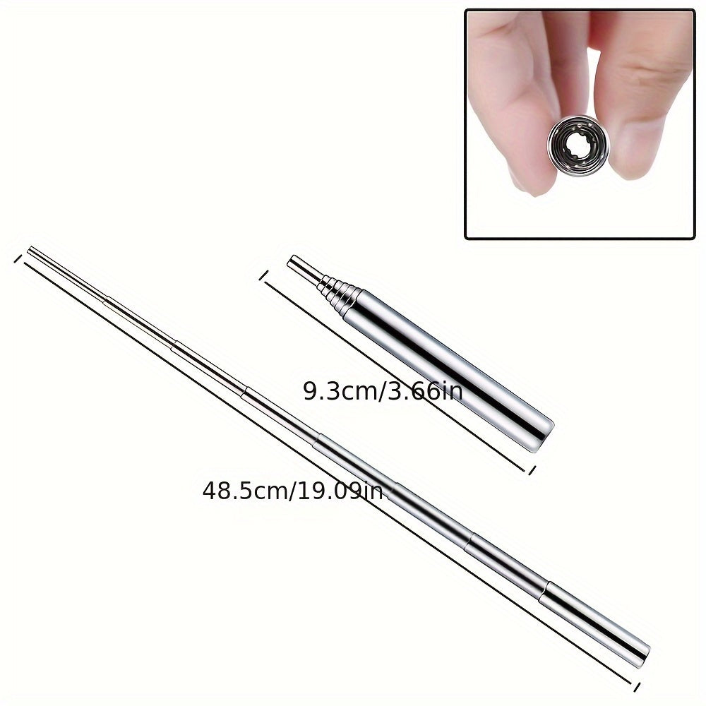 Retractable Stainless Steel Fire Blow Tube for Outdoor Camping