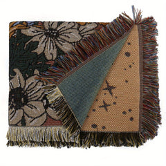 Bohemian Tassel Blanket for Camping & Picnic