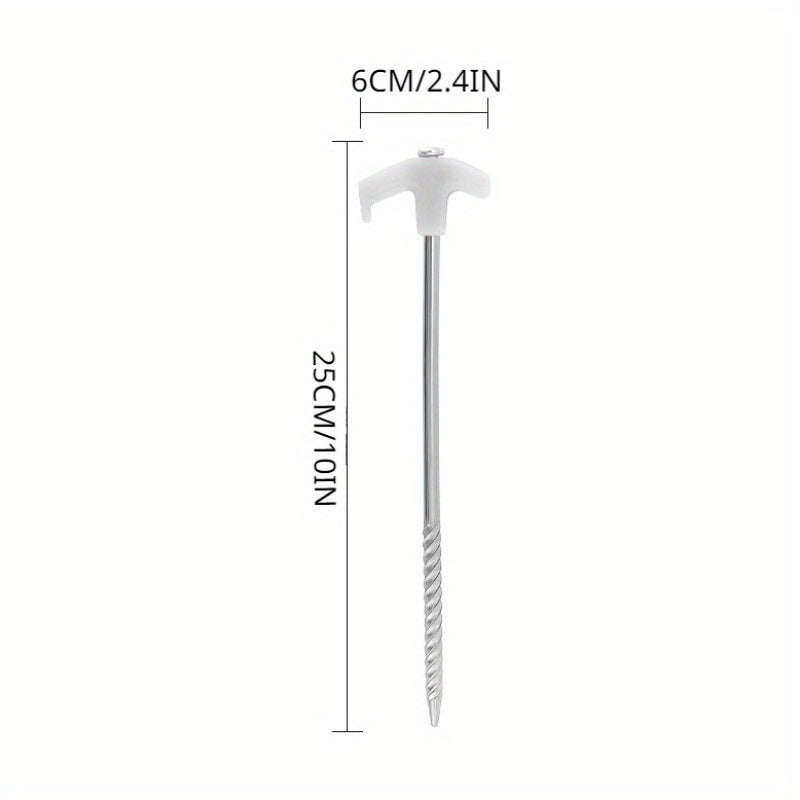 1pc Luminous Ground Nail Beach Canopy Tent Windproof Fixed Steel Tent Pegs