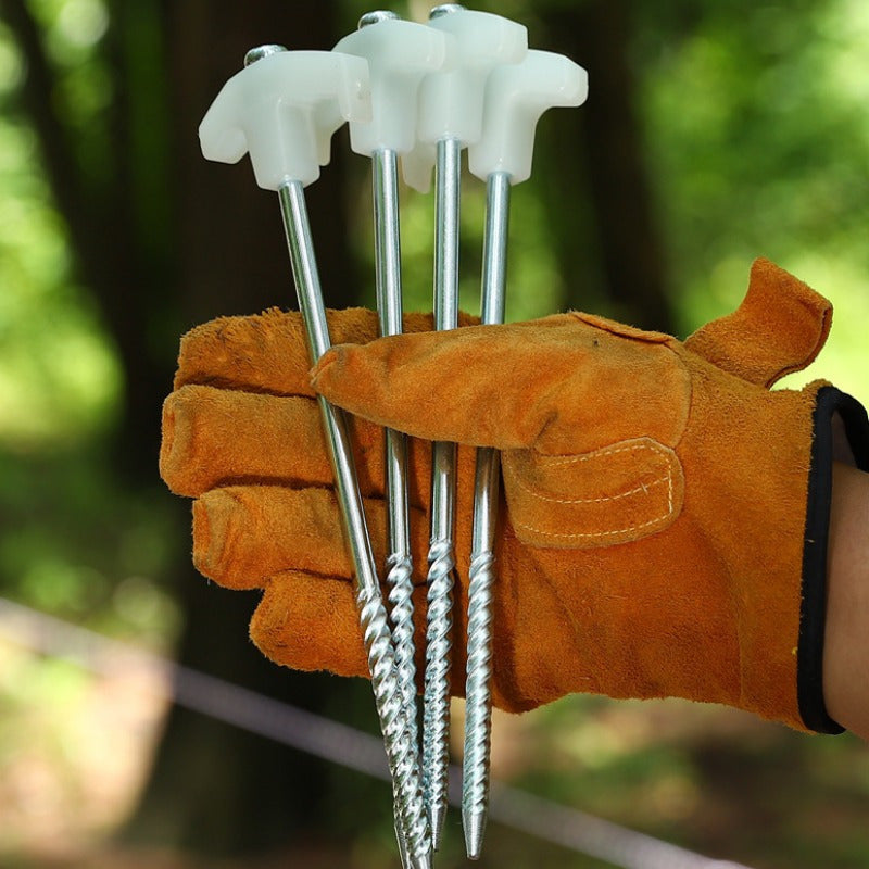 1pc Luminous Ground Nail Beach Canopy Tent Windproof Fixed Steel Tent Pegs