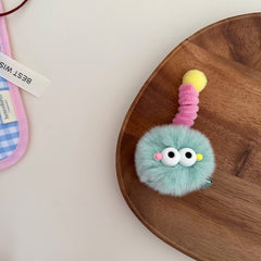 Funny Fur Ball Twist Stick Head Clip for Thanksgiving Christmas Daily Wear
