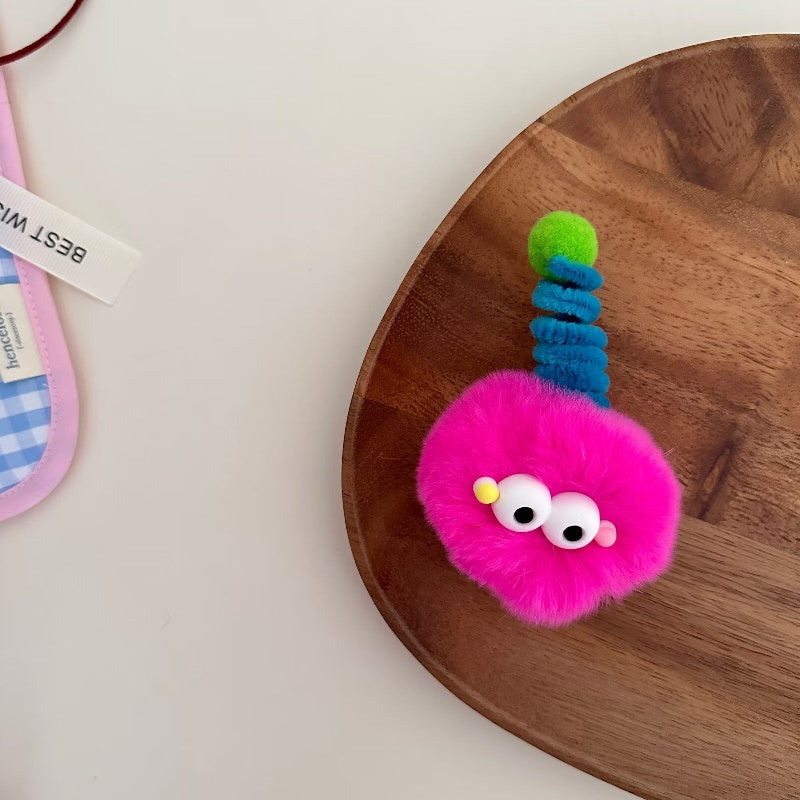 Funny Fur Ball Twist Stick Head Clip for Thanksgiving Christmas Daily Wear