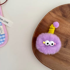 Funny Fur Ball Twist Stick Head Clip for Thanksgiving Christmas Daily Wear