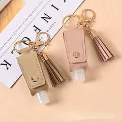 Mini Hand Sanitizer Holder Keychain Tassel Decor