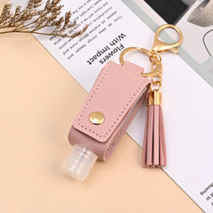 Mini Hand Sanitizer Holder Keychain Tassel Decor