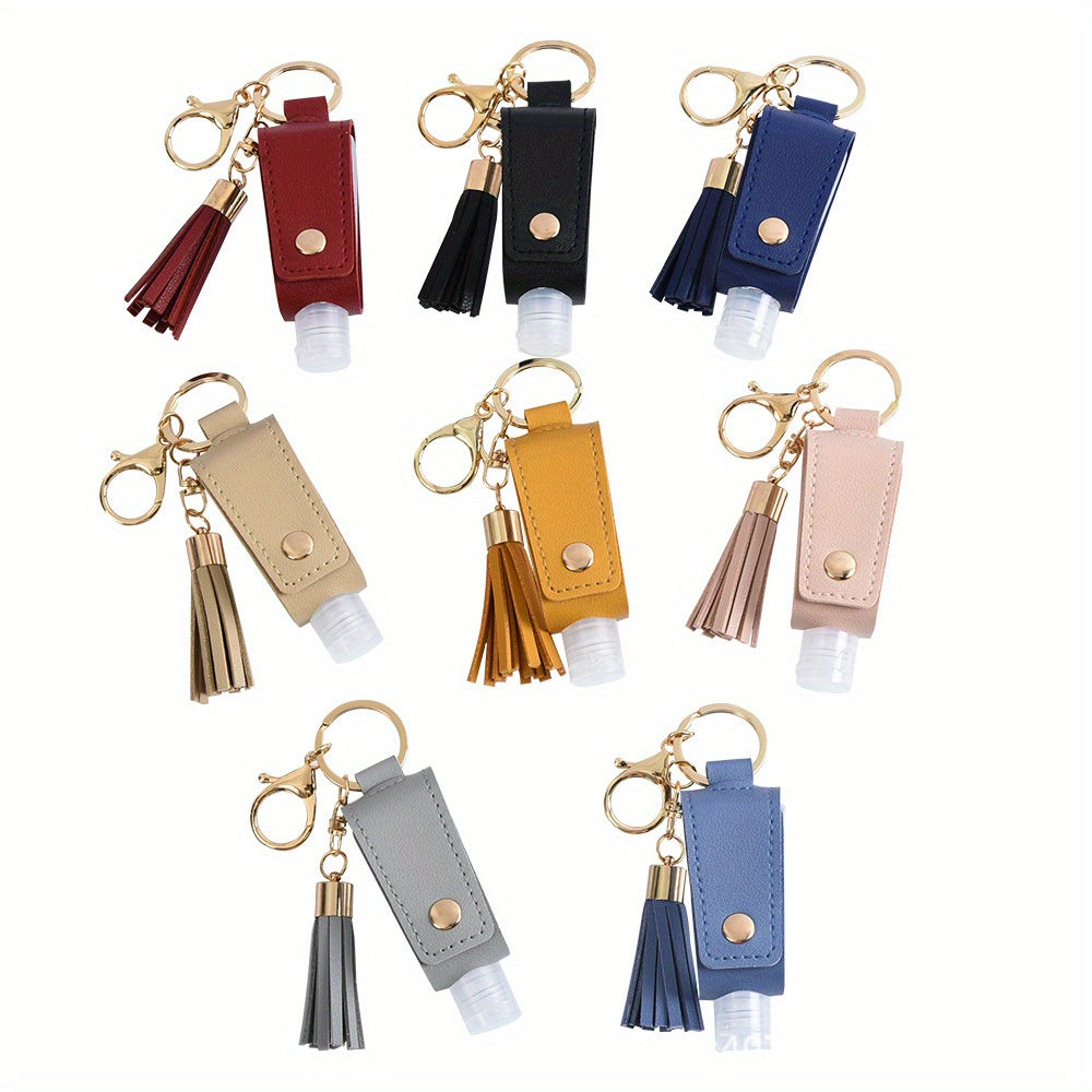 Mini Hand Sanitizer Holder Keychain Tassel Decor