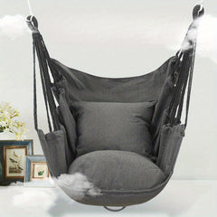 Canvas Swing Chair with Cotton Cushion for Livingroom