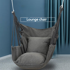 Canvas Swing Chair with Cotton Cushion for Livingroom