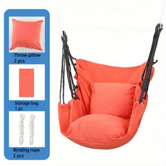 Canvas Swing Chair with Cotton Cushion for Livingroom