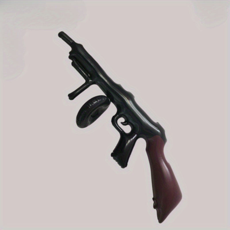 Inflatable Gun Props & Money Bag Pouch Set for Party Decorating