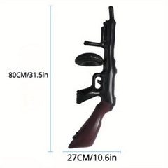 Inflatable Gun Props & Money Bag Pouch Set for Party Decorating