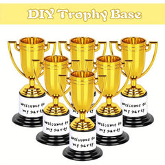 6pcs Mini Golden Trophy Award Trophies for Party Favors Props Rewards