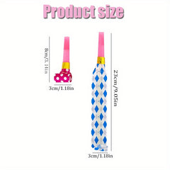 50pcs Colorful Party Blowouts Whistles Noise Maker Toys for Birthday Party Favor