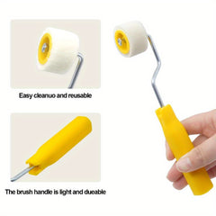 2pcs 4.5 Inch Mini Paint Rollers Wool Brushes