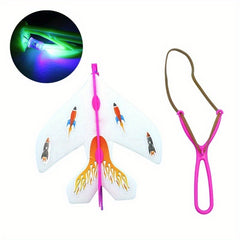 Light Up Elastic Airplane Toys Flash Fly Whirl Airplane Toys