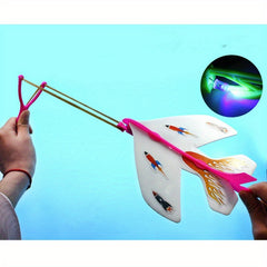 Light Up Elastic Airplane Toys Flash Fly Whirl Airplane Toys
