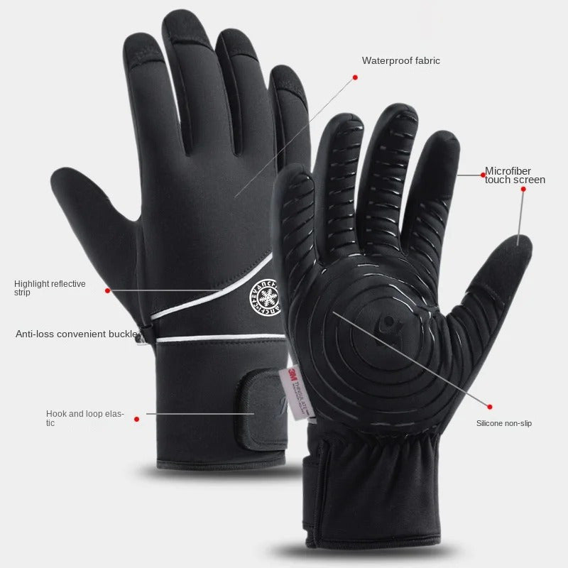 Ski Cycling Gloves Winter Waterproof Coldproof Touch Screen Non slip Gloves