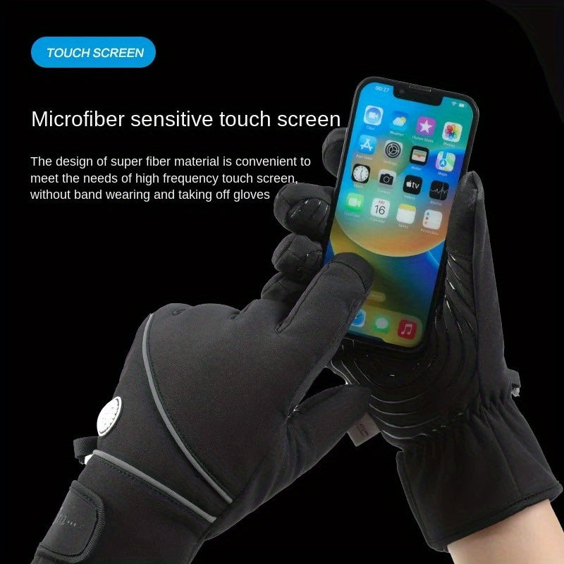 Ski Cycling Gloves Winter Waterproof Coldproof Touch Screen Non slip Gloves