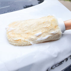 Waterproof Car Washing Microfiber Gloves Soft Thickened Wool Plush