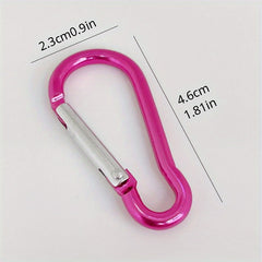 9pcs Gourd Shaped Carabiner Keychain Aluminum Alloy Backpack Hanging Buckle