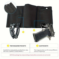 Outdoor Invisible Elastic Waist Holster Belly Leather Case - Hidden Carry
