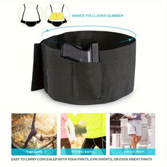 Outdoor Invisible Elastic Waist Holster Belly Leather Case - Hidden Carry