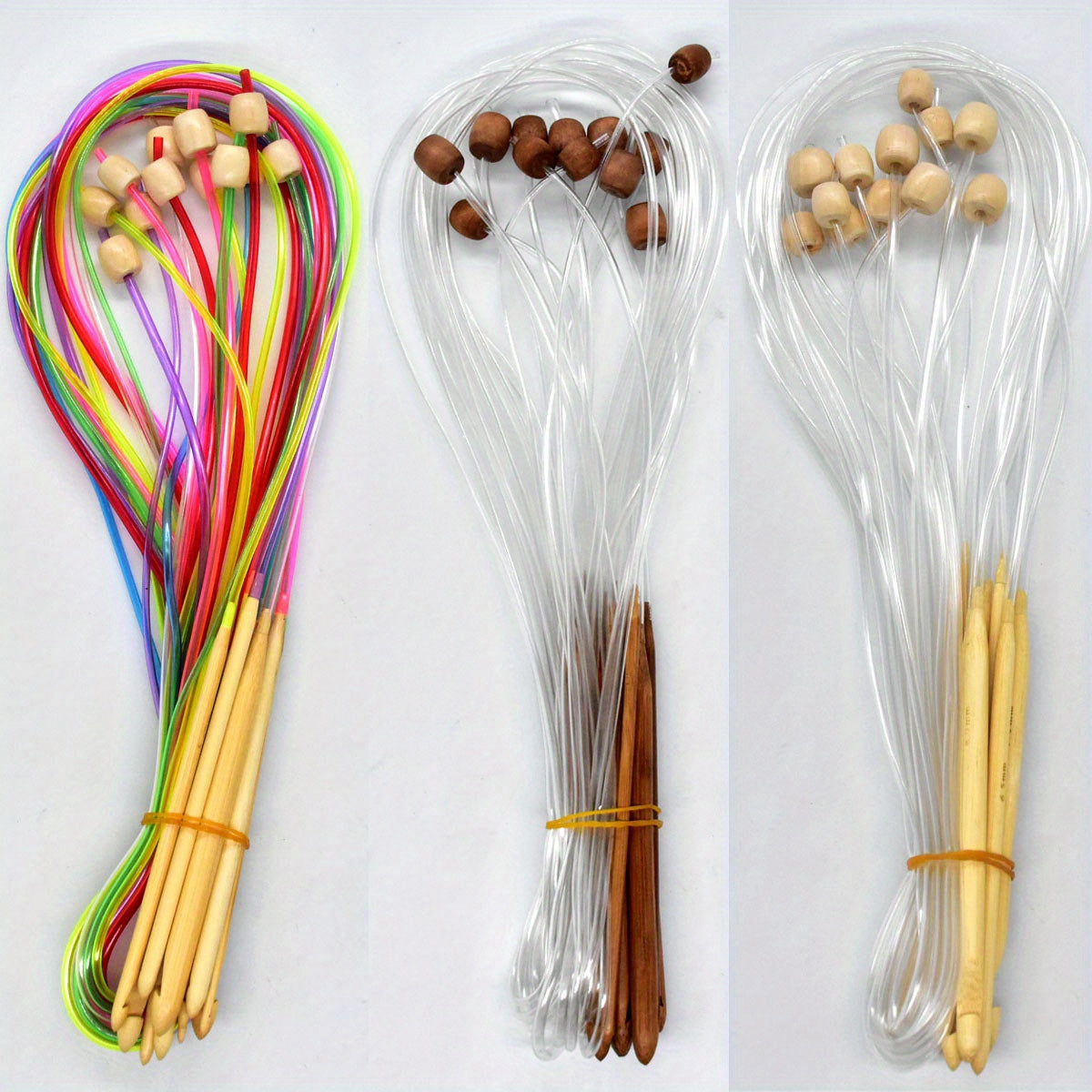 12pcs Carbonized Bamboo Knitting Needles Rug Weave Afghan Crochet Hook Set