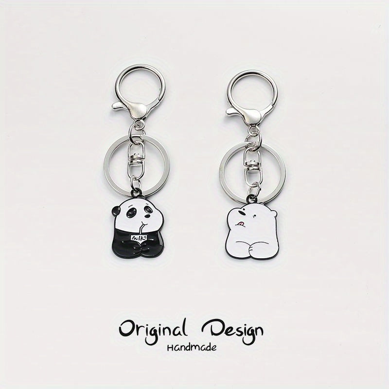 Cute Panda Keychain Cartoon Bear Key Chain Pendant