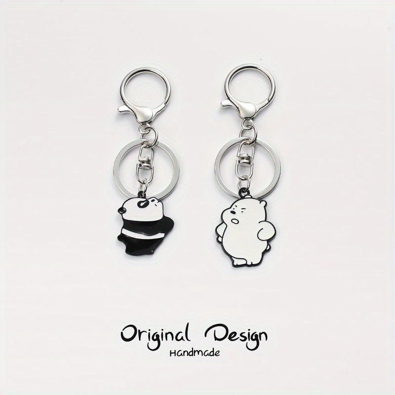 Cute Panda Keychain Cartoon Bear Key Chain Pendant