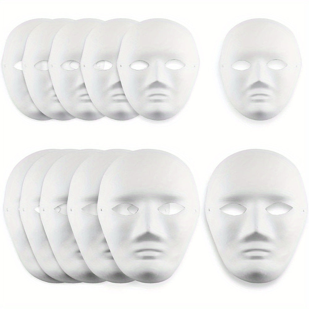 10pcs DIY Full Face Masks Paintable Paper Mask DIY Mask