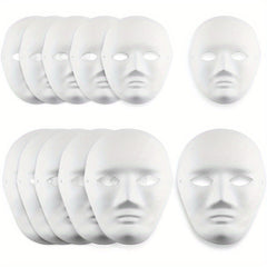 10pcs DIY Full Face Masks Paintable Paper Mask DIY Mask
