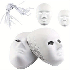 10pcs DIY Full Face Masks Paintable Paper Mask DIY Mask