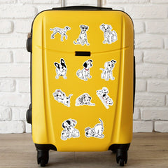 50pcs Dog Stickers Luggage Skateboard Water Cup Car Decor Notebook Spotted