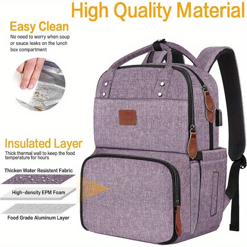 MATEIN Laptop Backpack w/ Lunch Box Women Backpacks