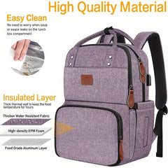 MATEIN Laptop Backpack w/ Lunch Box Women Backpacks