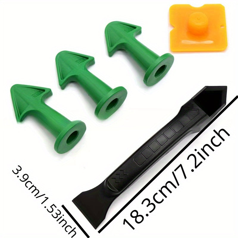 5-in-1 Remover Sealant Smooth Scraper Caulk Finisher Grout Set