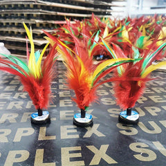 10pcs Colorful Feather Jianzi Toy for Hand-foot Training