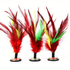 10pcs Colorful Feather Jianzi Toy for Hand-foot Training