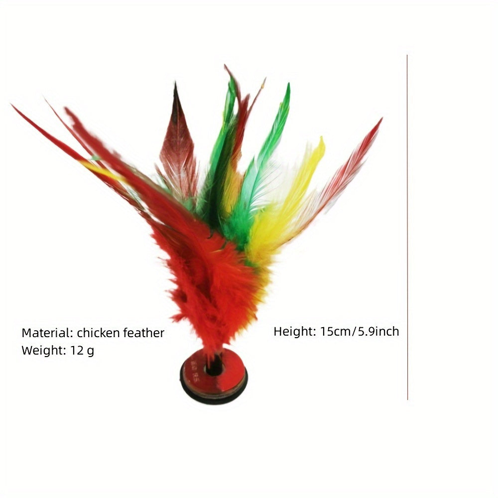 10pcs Colorful Feather Jianzi Toy for Hand-foot Training