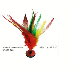 10pcs Colorful Feather Jianzi Toy for Hand-foot Training