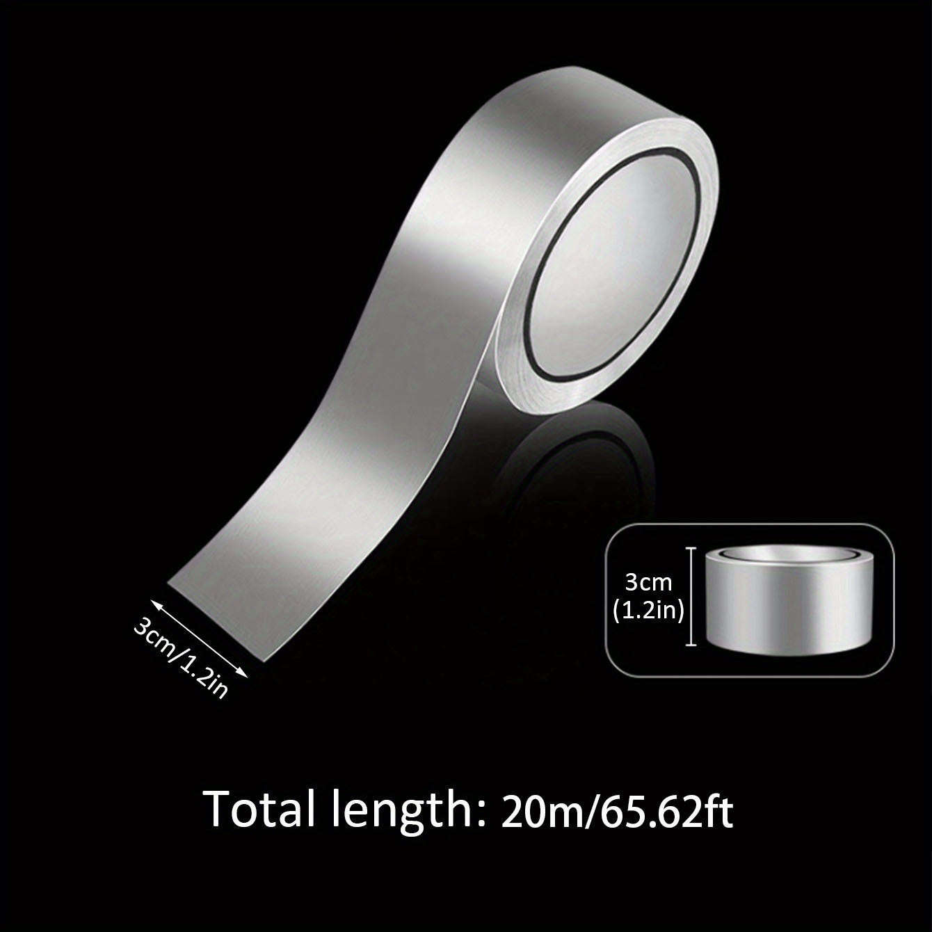 High Temp Resistant Aluminum Foil Tape, Seam Sticker, Fire Resistant