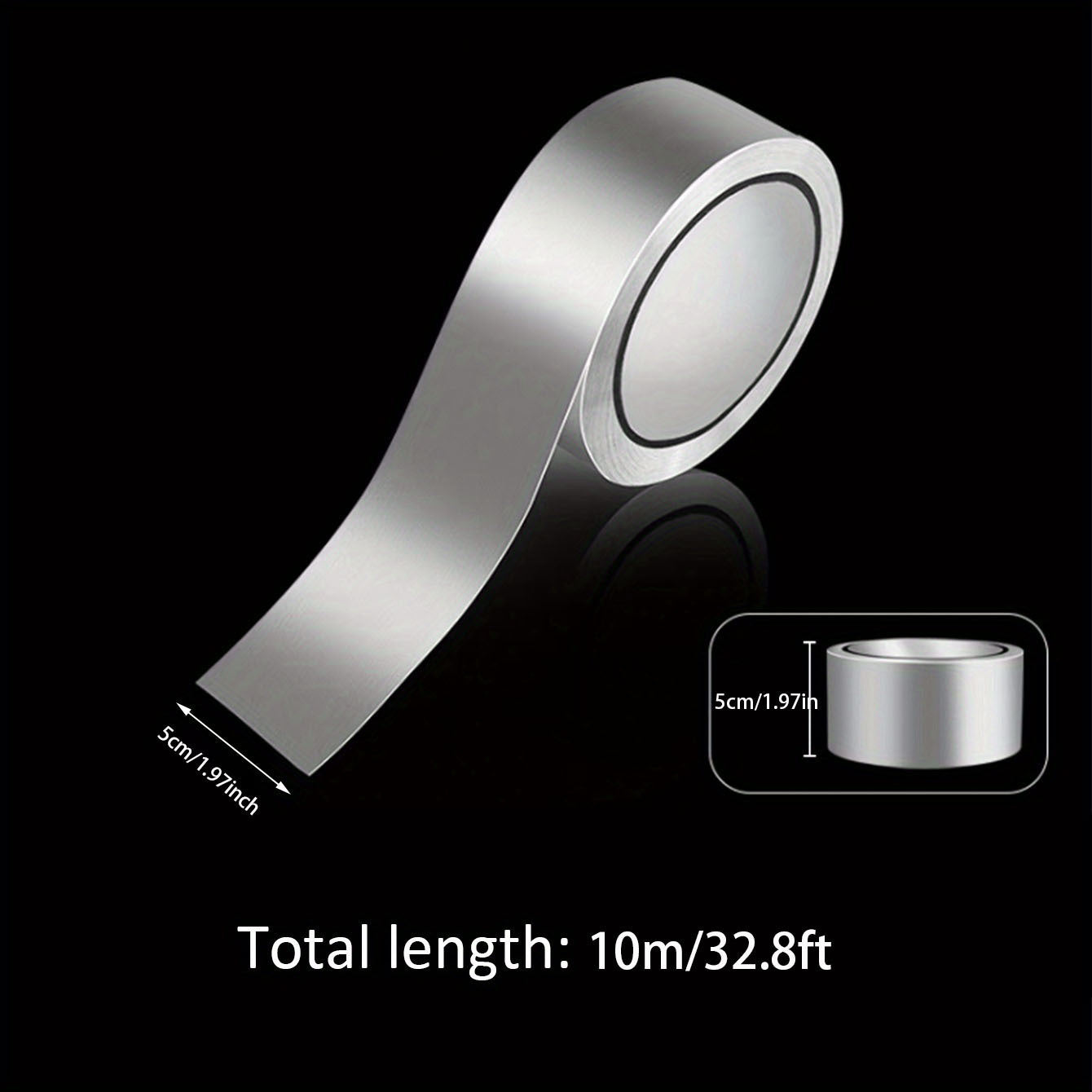 High Temp Resistant Aluminum Foil Tape, Seam Sticker, Fire Resistant